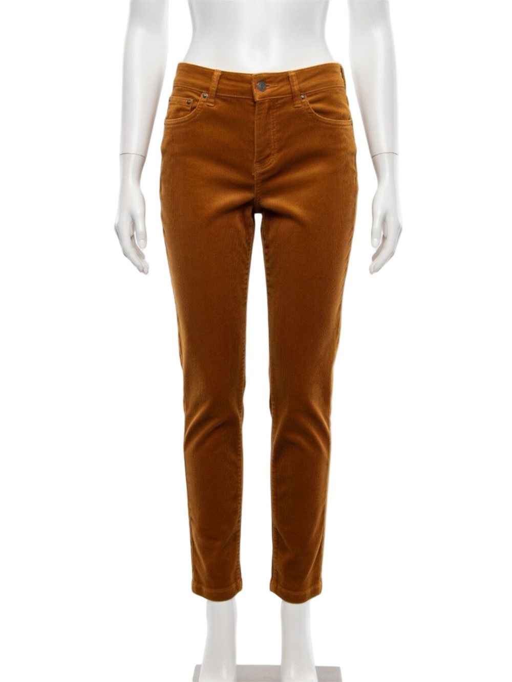 HUE Rust Brown Corduroy Skinny Pants Jeggings Sz Small NWT